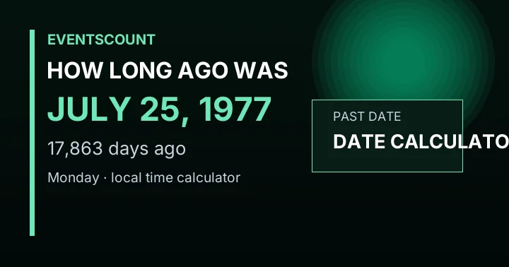 How Long Ago Was July 25, 1977?