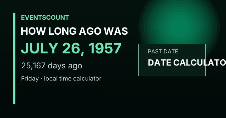 How Long Ago Was July 26, 1957?