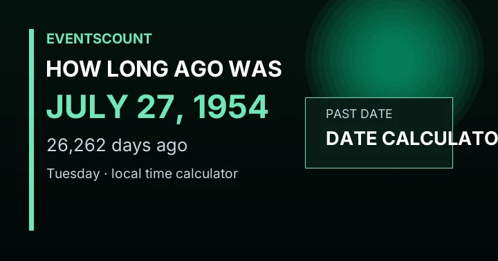 How Long Ago Was July 27, 1954?