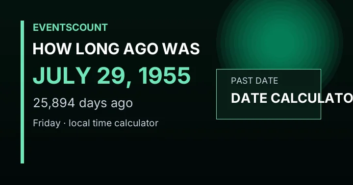 How Long Ago Was July 29, 1955?