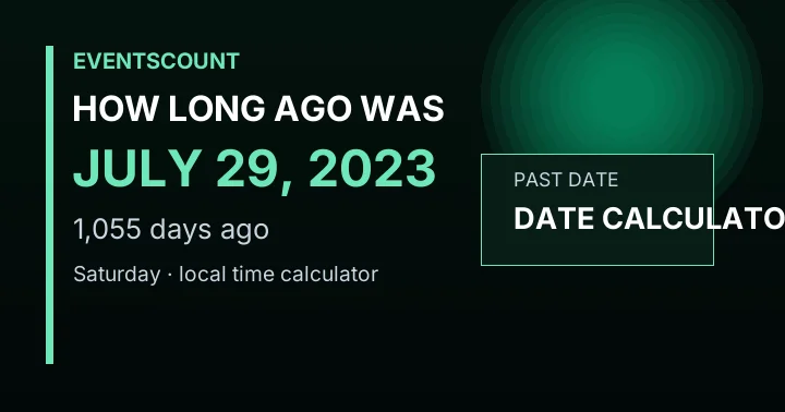 How Long Ago Was July 29, 2023?