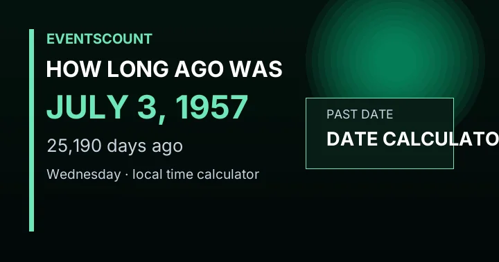 How Long Ago Was July 3, 1957?