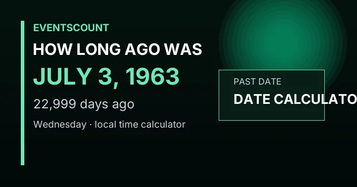How Long Ago Was July 3, 1963?