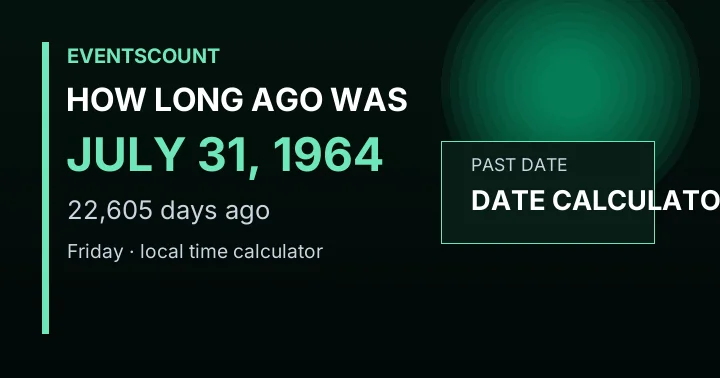 How Long Ago Was July 31, 1964?