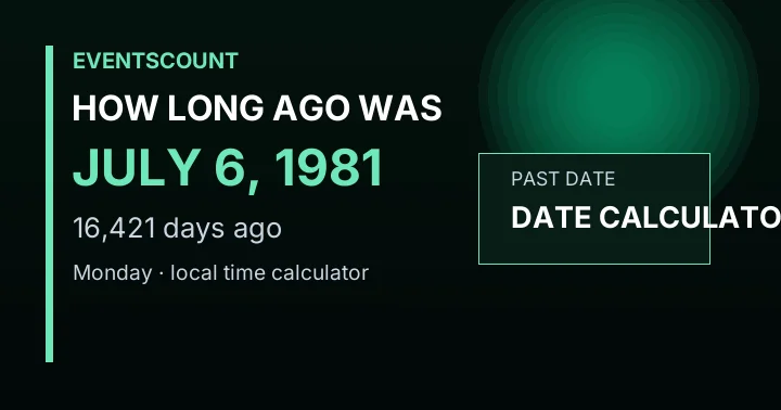 How Long Ago Was July 6, 1981?