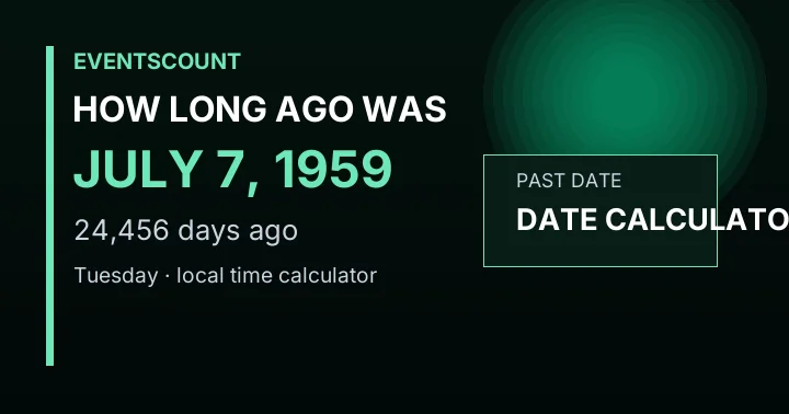 How Long Ago Was July 7, 1959?