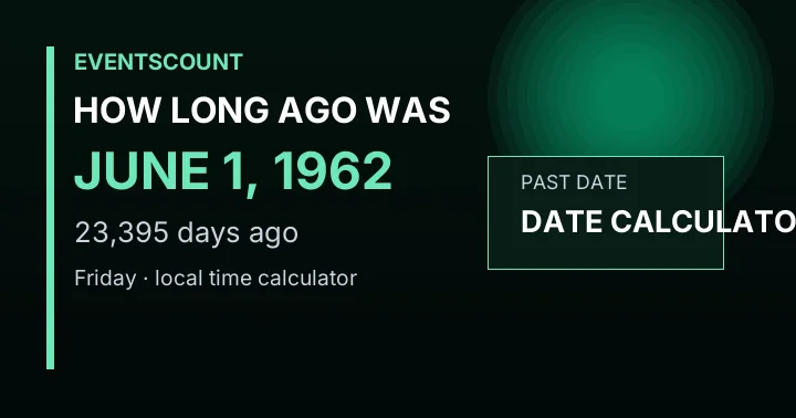 How Long Ago Was June 1, 1962?