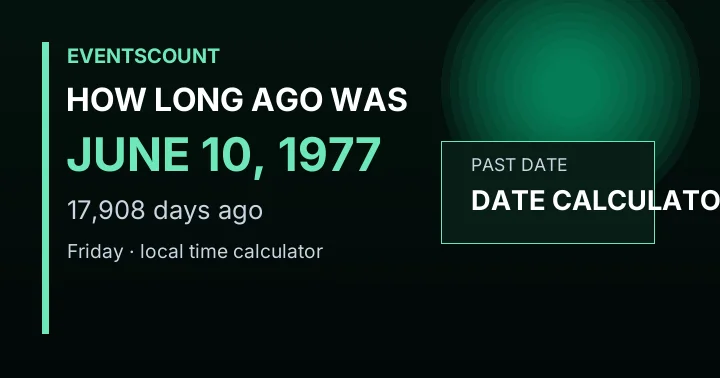 How Long Ago Was June 10, 1977?