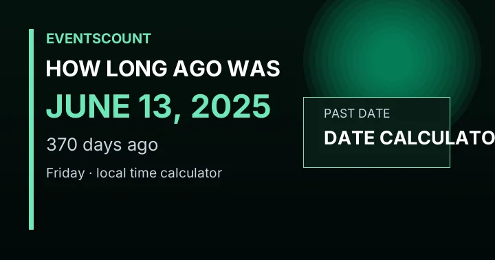 How Long Ago Was June 13, 2025?