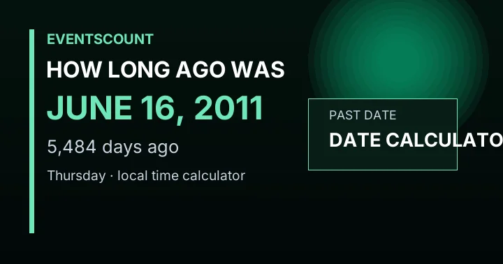 How Long Ago Was June 16, 2011?
