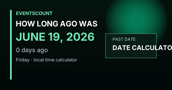 How Long Ago Was June 19, 2026?