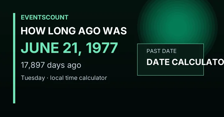 How Long Ago Was June 21, 1977?