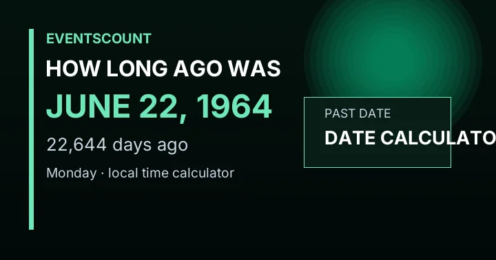 How Long Ago Was June 22, 1964?