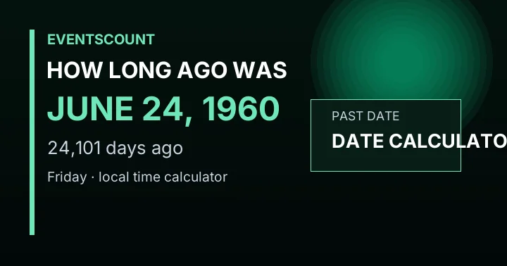 How Long Ago Was June 24, 1960?