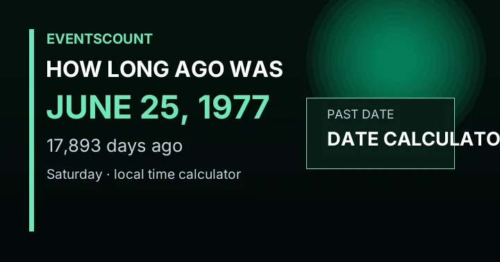 How Long Ago Was June 25, 1977?
