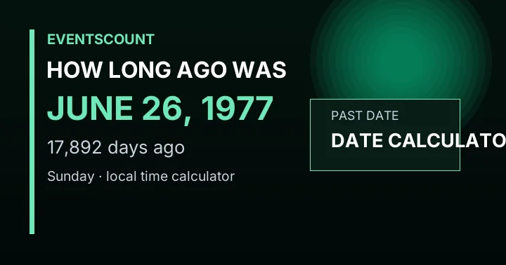 How Long Ago Was June 26, 1977?