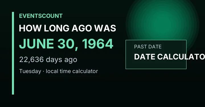 How Long Ago Was June 30, 1964?