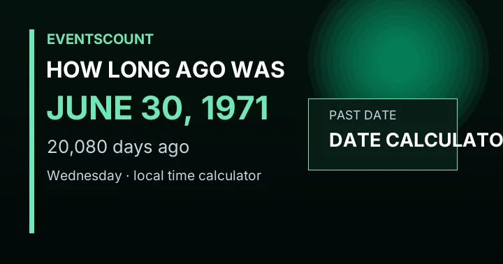 How Long Ago Was June 30, 1971?