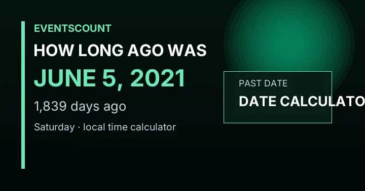 How Long Ago Was June 5, 2021?