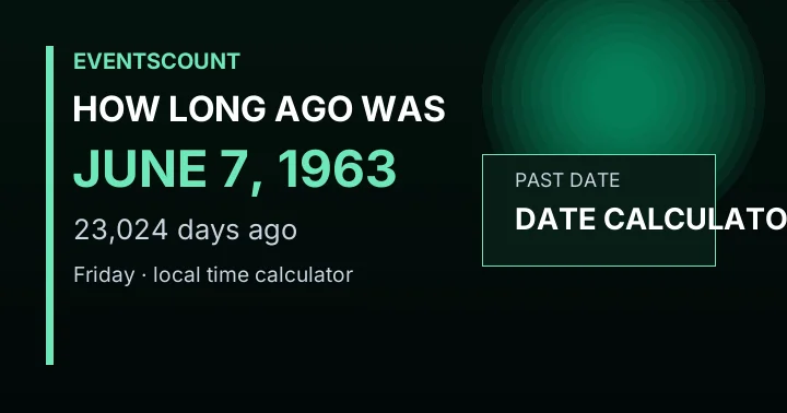 How Long Ago Was June 7, 1963?