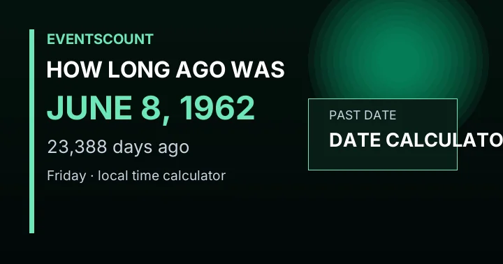 How Long Ago Was June 8, 1962?