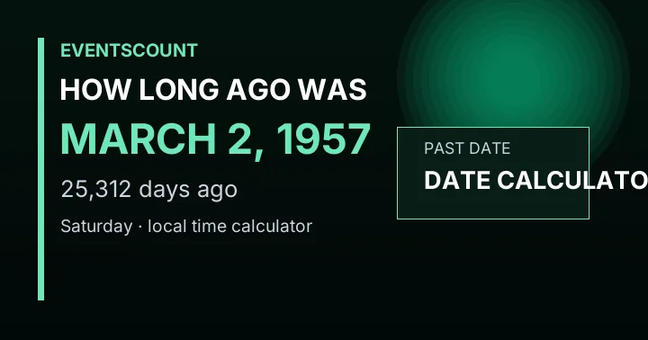 How Long Ago Was March 2, 1957?
