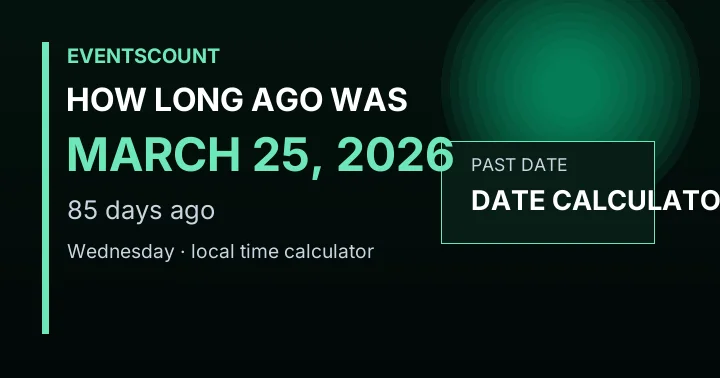 How Long Ago Was March 25, 2026?