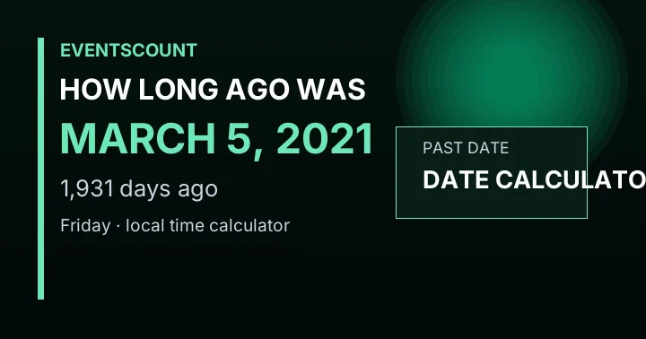 How Long Ago Was March 5, 2021?