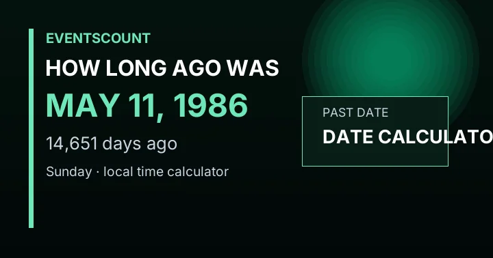 How Long Ago Was May 11, 1986?