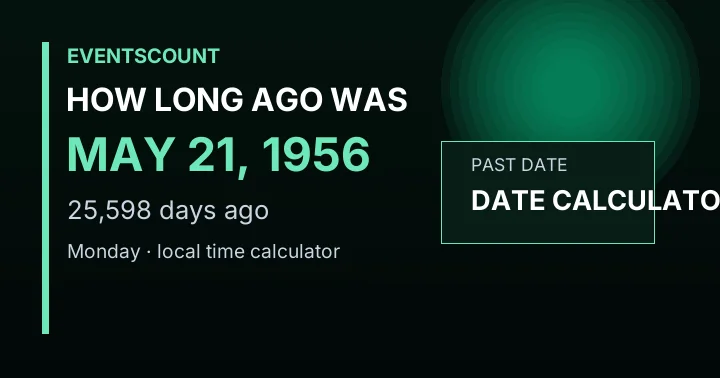 How Long Ago Was May 21, 1956?