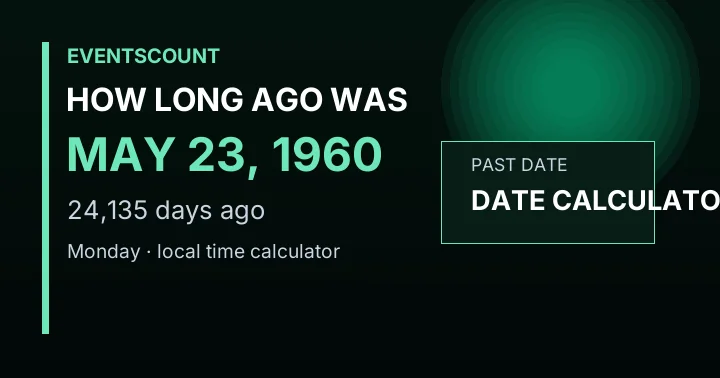 How Long Ago Was May 23, 1960?