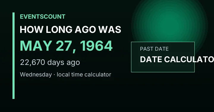 How Long Ago Was May 27, 1964?