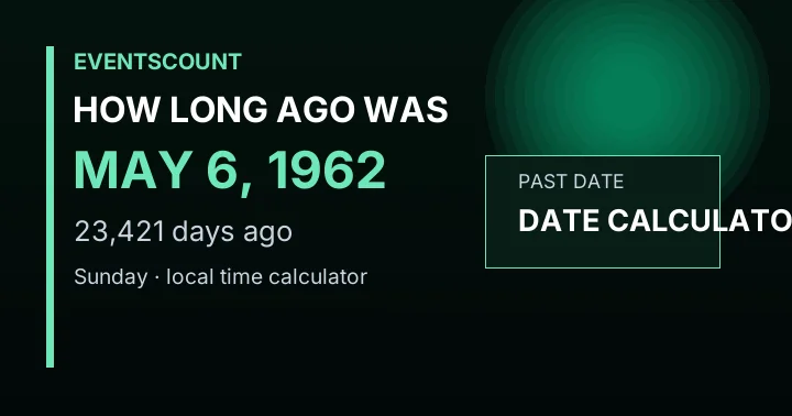 How Long Ago Was May 6, 1962?