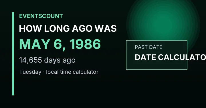 How Long Ago Was May 6, 1986?