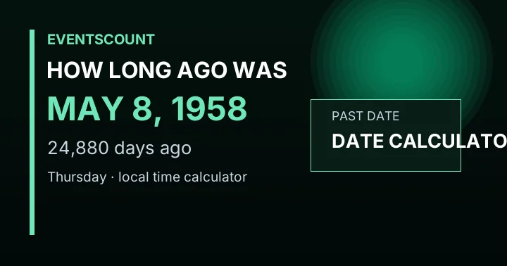 How Long Ago Was May 8, 1958?
