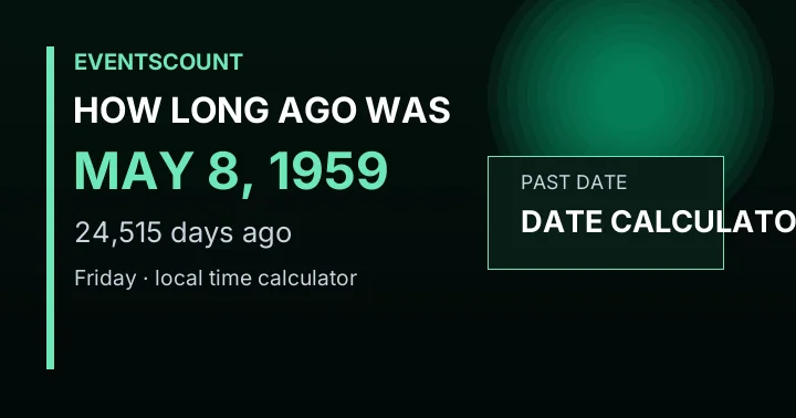 How Long Ago Was May 8, 1959?