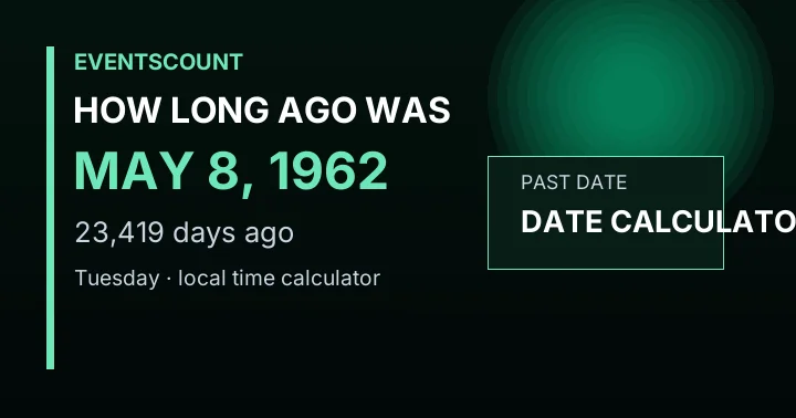 How Long Ago Was May 8, 1962?