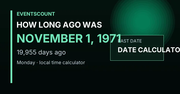 How Long Ago Was November 1, 1971?