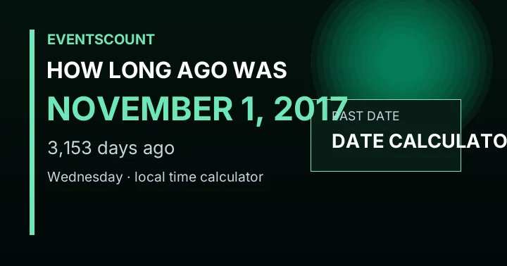 How Long Ago Was November 1, 2017?