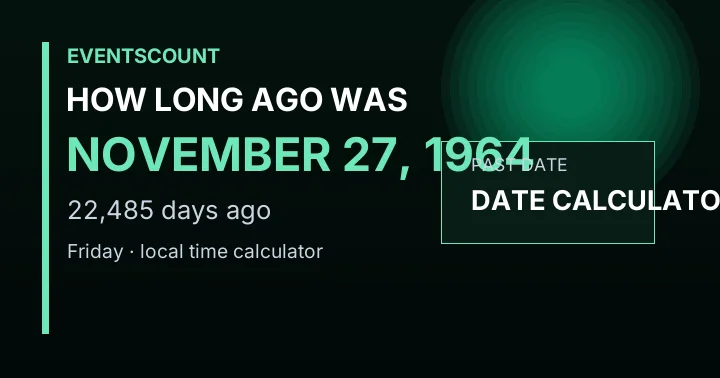 How Long Ago Was November 27, 1964?