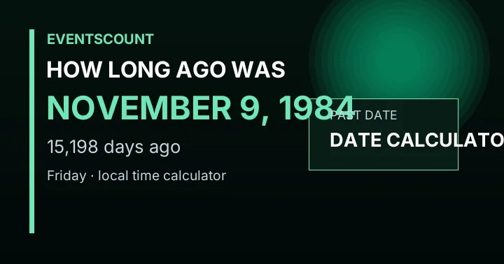 How Long Ago Was November 9, 1984?