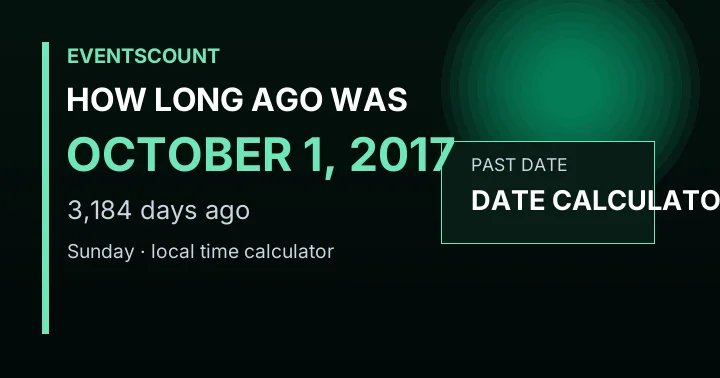 How Long Ago Was October 1, 2017?