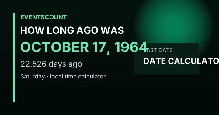 How Long Ago Was October 17, 1964?