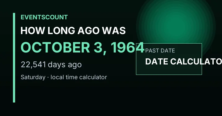 How Long Ago Was October 3, 1964?