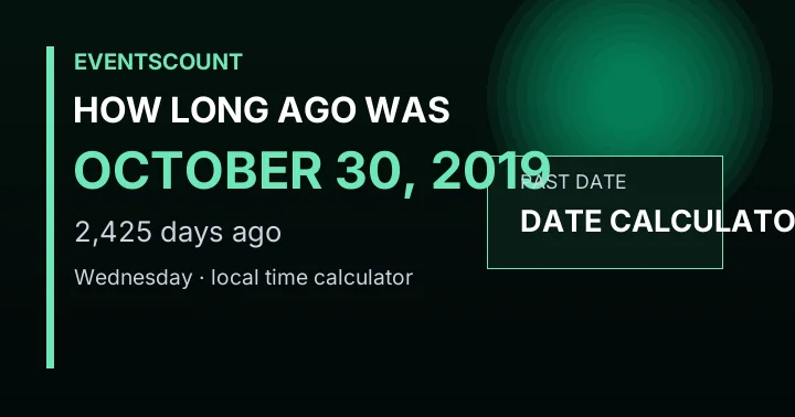 How Long Ago Was October 30, 2019?