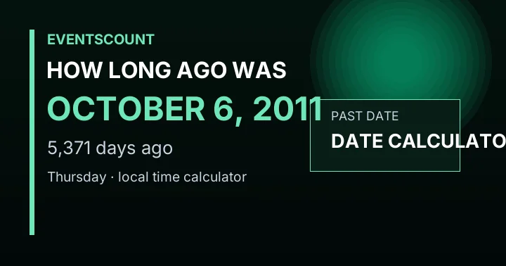 How Long Ago Was October 6, 2011?