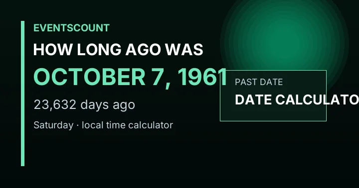 How Long Ago Was October 7, 1961?