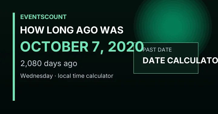 How Long Ago Was October 7, 2020?