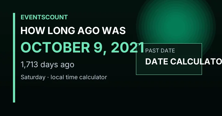 How Long Ago Was October 9, 2021?