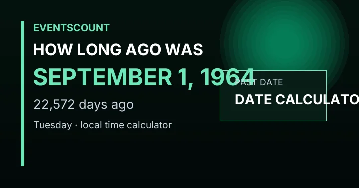 How Long Ago Was September 1, 1964?